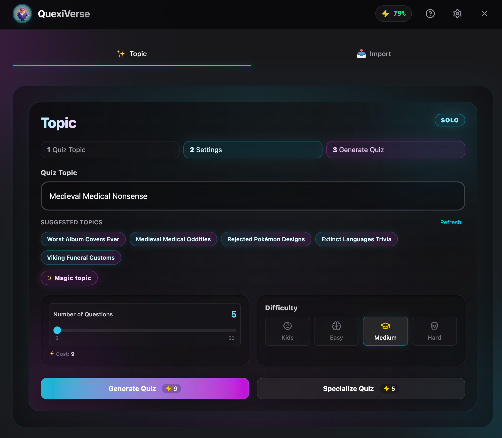 Quiz erstellen - QuexiVerse